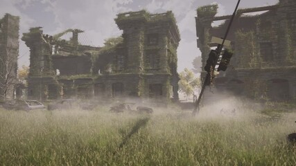 post apocalypse ruined city destroyed city