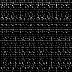 Poster - Seamless Texture of Horizontal lines, vector pattern of digital waves, white stripes on black background, texture design template