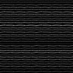 Poster - Seamless Texture of Horizontal lines, vector pattern of digital waves, white stripes on black background, texture design template