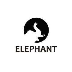 Wall Mural - Circle Head Elephant Logo Designs