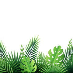 Poster - Tropical Paper Leaves Background