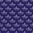 © Ekaterina - Seamless hand drawn pattern with paper boats