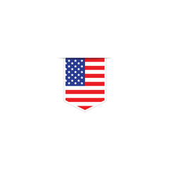 Wall Mural - USA  flag vector. National Simple The United States of America flag