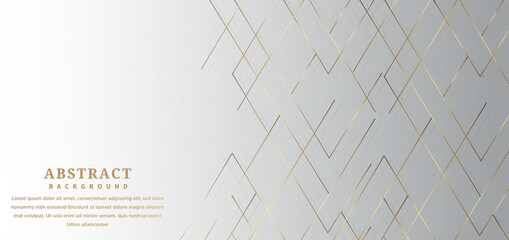 Abstract striped lines gold color on white background. Luxury style.