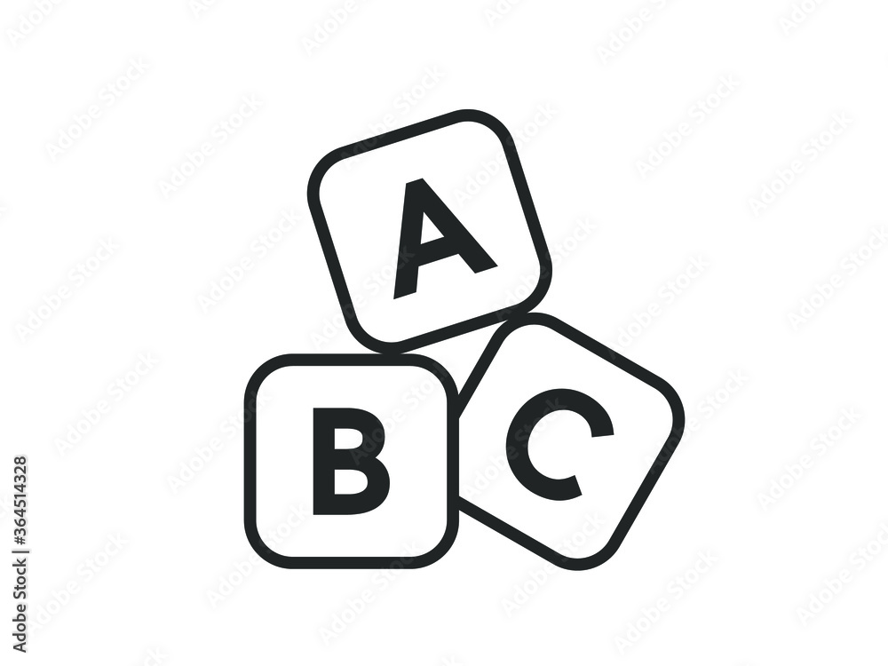 Abc Cube Stack Vector Abc cubes vector design. Abc blocks vector design. Stock Vector | Adobe ...
