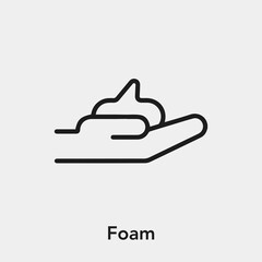 Poster - foam icon vector sign symbol