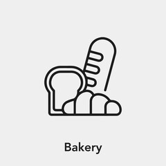 Poster - bakery icon vector sign symbol