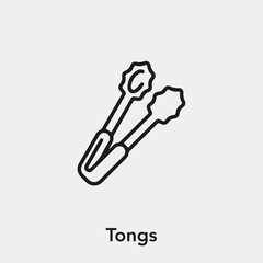 Poster - tongs icon vector sign symbol