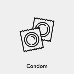 Poster - condom icon vector sign symbol