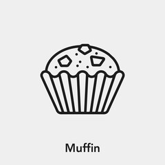 Poster - muffin icon vector sign symbol