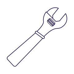 Sticker - wrench key tool isolated icon