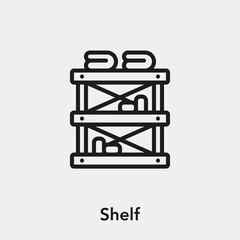 Poster - shelf icon vector sign symbol