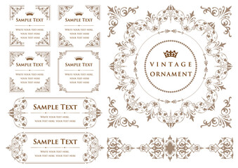 Wall Mural - vector set of ornamental design elements