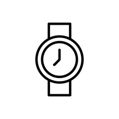 Poster - Watch, clock icon. Simple line, outline vector elements of hipster style icons for ui and ux, website or mobile application