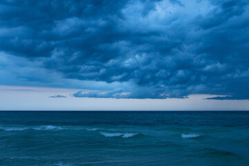 storm clouds over the sea