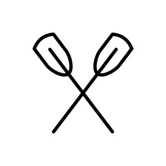 Poster - Paddle icon. Simple line, outline vector elements of hipster style icons for ui and ux, website or mobile application