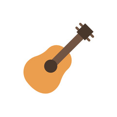 Poster - Guitar, music icon. Simple color vector elements of hipster style icons for ui and ux, website or mobile application