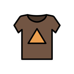 Poster - T shit icon. Simple color with outline vector elements of hipster style icons for ui and ux, website or mobile application