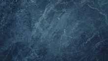 Navy Blue Stone Background With Beautiful Mineral Veins. Abstract Elegance Concept Background With Space For Text.