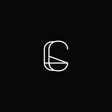 Minimal elegant monogram art logo. Outstanding professional trendy awesome artistic CG GC initial based Alphabet icon logo. Premium Business logo white color on black background