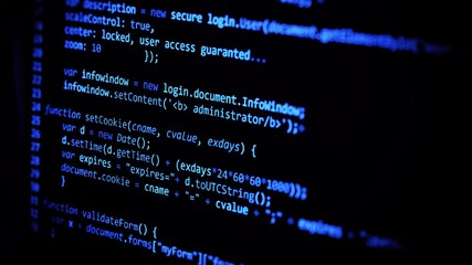 Wall Mural - computer code programming coding process
