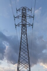 Poster - Vertical shot of power transmission tower