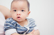 © grooveriderz - 8 months baby boy  portrait, asian kid face, little boy looking at camera