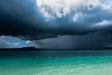 Approaching Tropical Storm On A Tropical Island In Thailand
