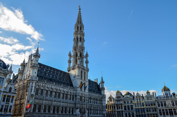 Buildings on the Grand Place in Brussels. This square resisted the attacks and bombings. Some buildings were rebuilt in the 1604s.