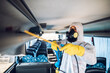 © hedgehog94 - Professional chemical cleaning of bus seats. Bus disinfection.