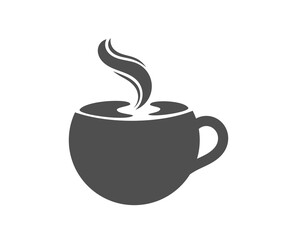 Wall Mural - coffee cup symbol icon. steaming coffee cup.