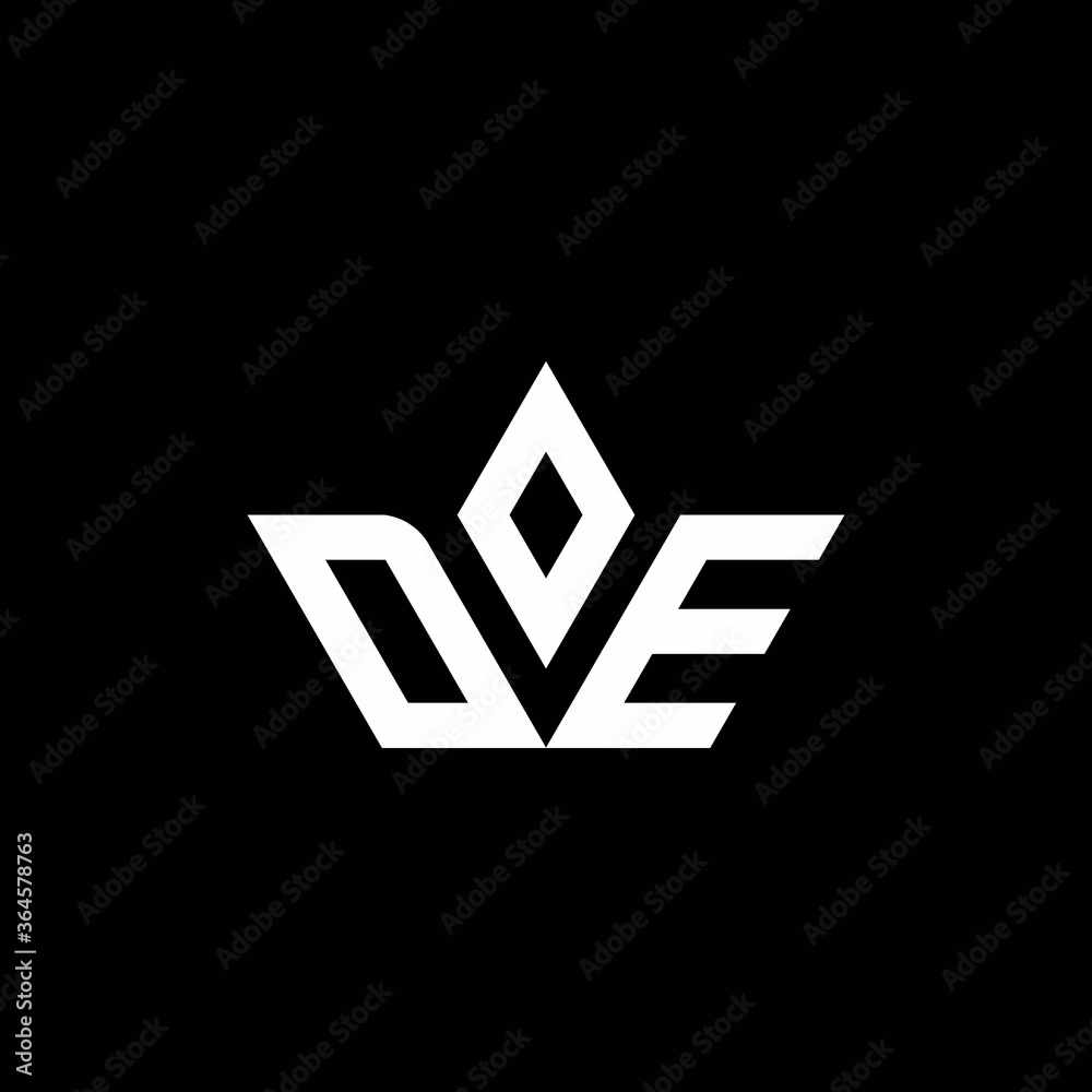 DE monogram logo with crown shape luxury style Stock Vector | Adobe Stock