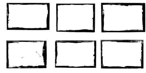 Poster - set of black frames isolated on white background