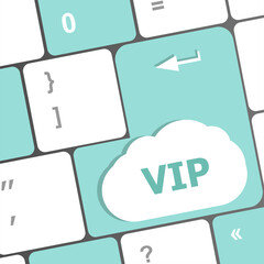 Poster - VIP written button keys on computer keyboard