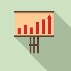 Poster - Success banner graph icon. Flat illustration of success banner graph vector icon for web design