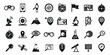 Exploration icons set. Simple set of exploration vector icons for web design on white background