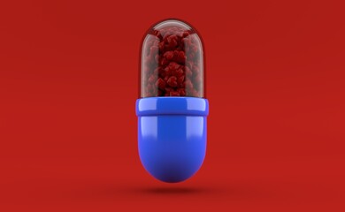 Poster - Hearts inside pill