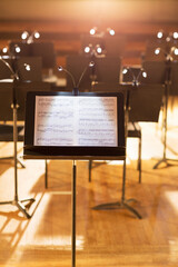 Wall Mural - Music sheet on stand