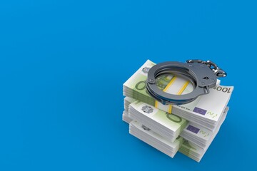 Sticker - Handcuffs on stack of money