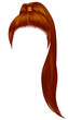 trendy women hairs brunette red colour .high 
ponytail . fashion beauty style .