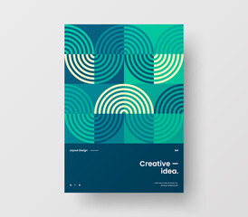 Amazing business presentation vector A4 vertical orientation front page mock up. Modern corporate report cover abstract geometric illustration design layout. Company identity brochure template.