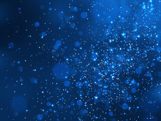 Wall Mural - blue glitter stardust background. vector illustration.