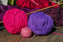 Purple Lilac Wool Balls