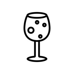 Poster - wine cup line style icon