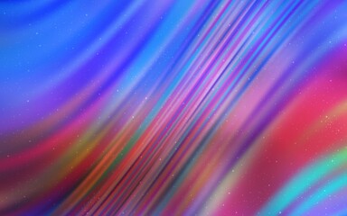 Poster - light blue, yellow vector background with astronomical stars. glitter abstract illustration with col