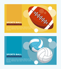 Sticker - set of sports balls equipment icons