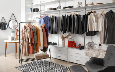 Wall Mural - Stylish interior of modern clothes store