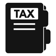 Poster - Tax folder icon. Simple illustration of tax folder vector icon for web design isolated on white background
