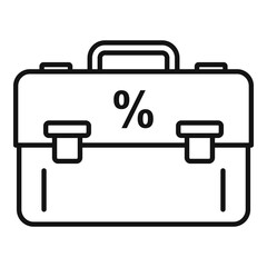Poster - percent tax case icon. outline percent tax case vector icon for web design isolated on white backgro