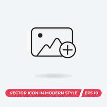 Add Photo Icon Vector. Picture Sign